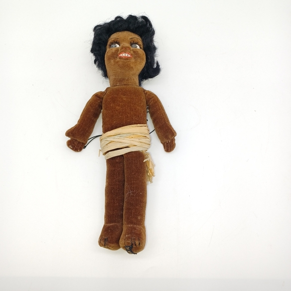 Vintage Nora Wellings Islander doll Circa 1926 Velveteen hand-painted face - Picture 2 of 13